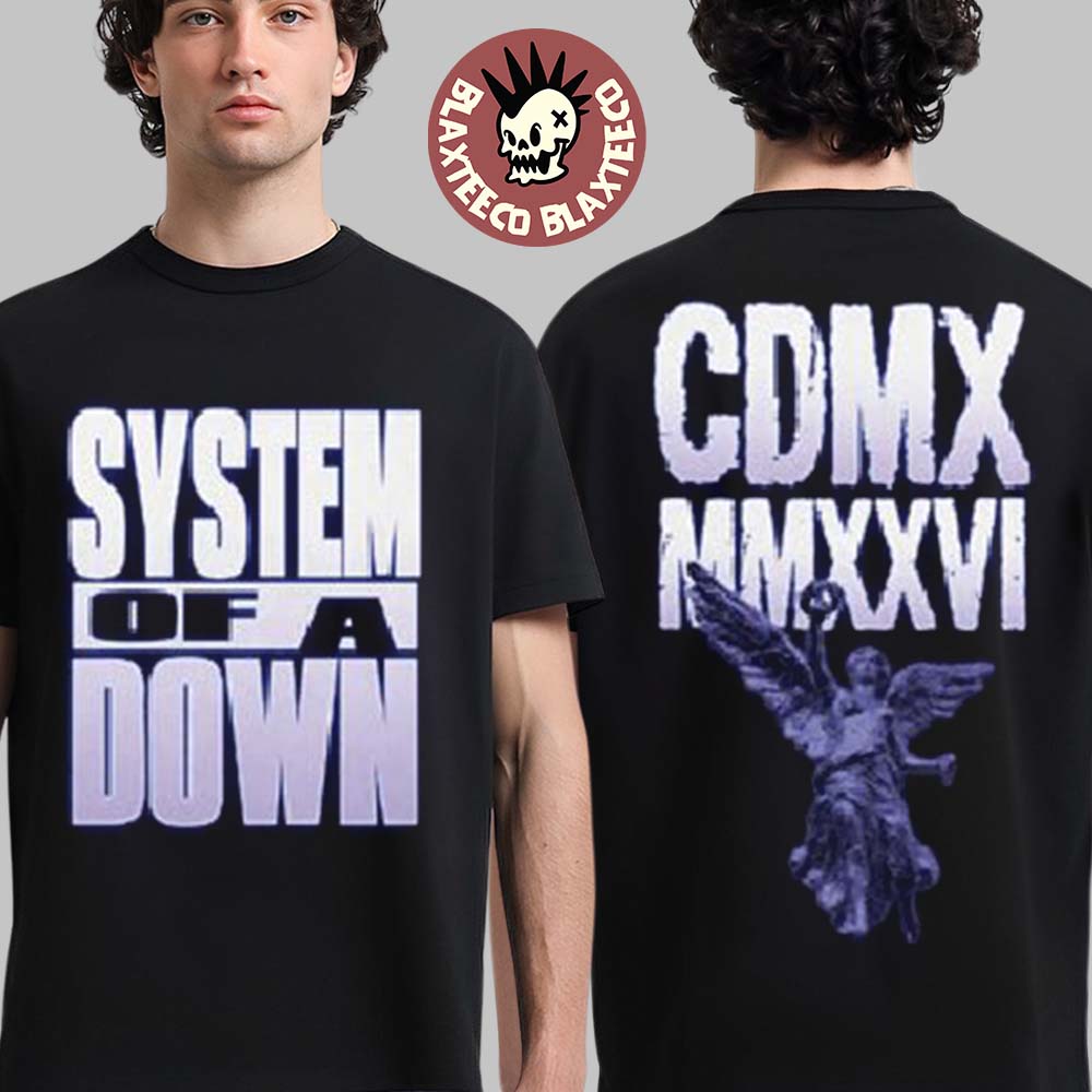 System Of A Down CDMX Mexico 2026 Pop Up Shop Merch - Adult & Kids T-Shirts, Sweatshirts & Hoodies apparel design preview 1