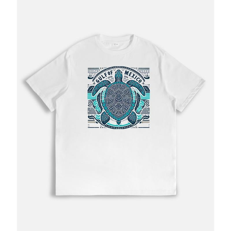 Showcasing Intricate Sea Turtle "Gulf Mexico" - Adult & Kids T-Shirts, Sweatshirts & Hoodies apparel design preview 1