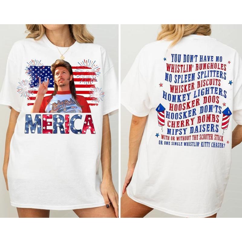 Patriotic Flair: American Flag Themed Word 'MERICA' - Adult & Kids T-Shirts, Sweatshirts & Hoodies apparel design preview 1