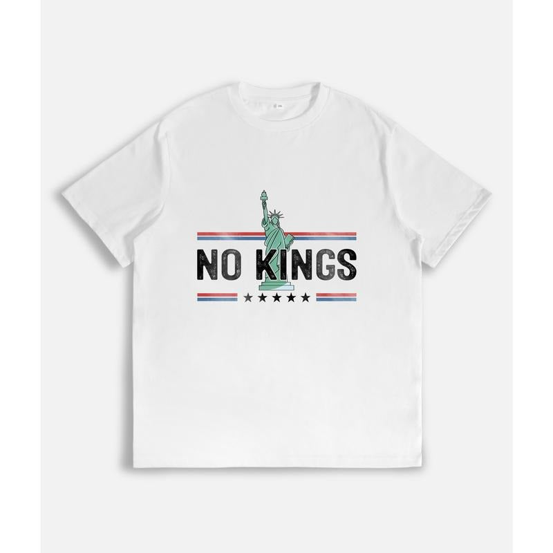 "NO KINGS" Slogan Statue Liberty Print - Adult & Kids T-Shirts, Sweatshirts & Hoodies apparel design preview 1