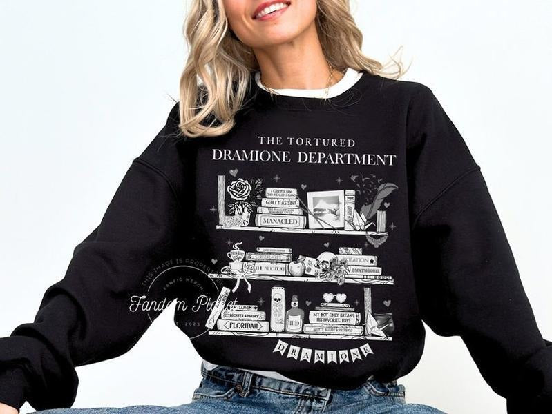 Bookcase Dramione Draco Manacled Bookish Manor - Adult & Kids T-Shirts, Sweatshirts & Hoodies apparel design preview 1