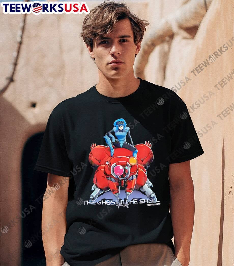 TBS Motoko Kusanagi on Tachikoma The Ghost in Shell - Adult & Kids T-Shirts, Sweatshirts & Hoodies apparel design preview 1