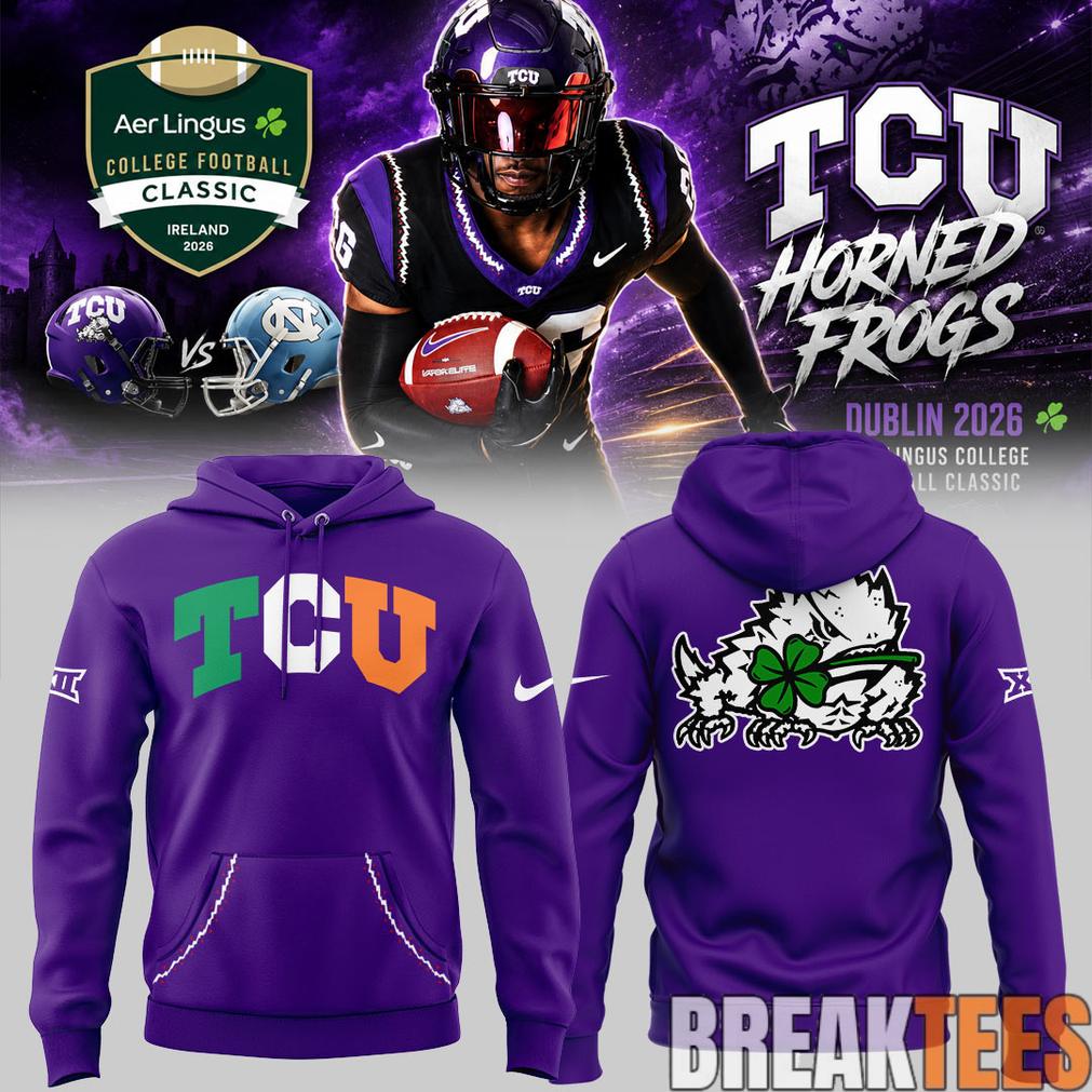 TCU x Aer Lingus College Football Classic Limited - Adult & Kids T-Shirts, Sweatshirts & Hoodies apparel design preview 1