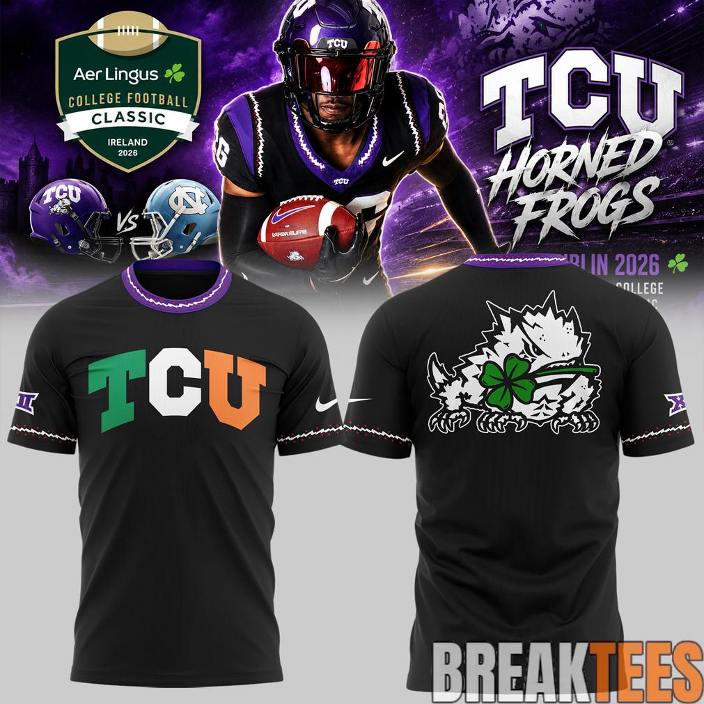 TCU x Aer Lingus College Football Classic Limited - Adult & Kids T-Shirts, Sweatshirts & Hoodies apparel design preview 1