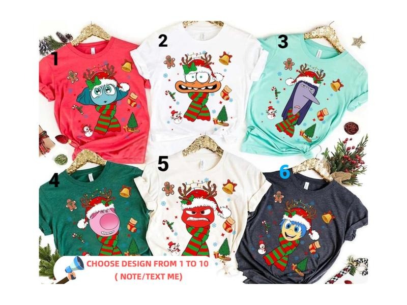 (CHOOSE 1 10 NOTE TEXT ME))_Inside Out 2 Characters - Adult & Kids T-Shirts, Sweatshirts & Hoodies apparel design preview 1