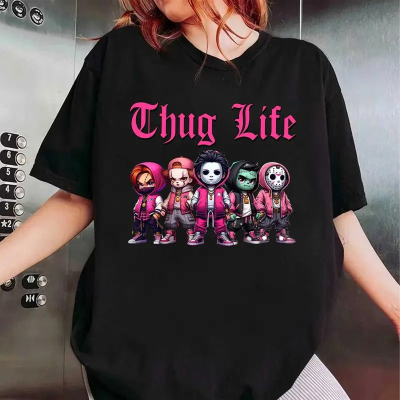 THUGLIFE Hallowen Cute Fall Spooky Season - Adult & Kids T-Shirts, Sweatshirts & Hoodies apparel design preview 1