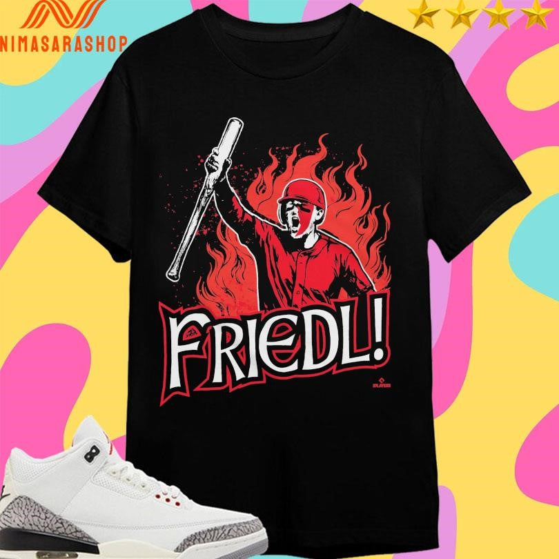 TJ Friedl Battle Cry Baseball - Adult & Kids T-Shirts, Sweatshirts & Hoodies apparel design preview 1