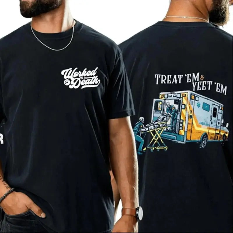 TREAT 'EM YEET Dad Mom Him Her Friends - Adult & Kids T-Shirts, Sweatshirts & Hoodies apparel design preview 1