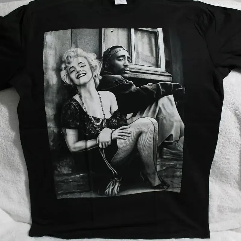 TUPAC SHAKUR MARILYN MONROE LEGENDS 2PAC HIPHOP - Adult & Kids T-Shirts, Sweatshirts & Hoodies apparel design preview 1
