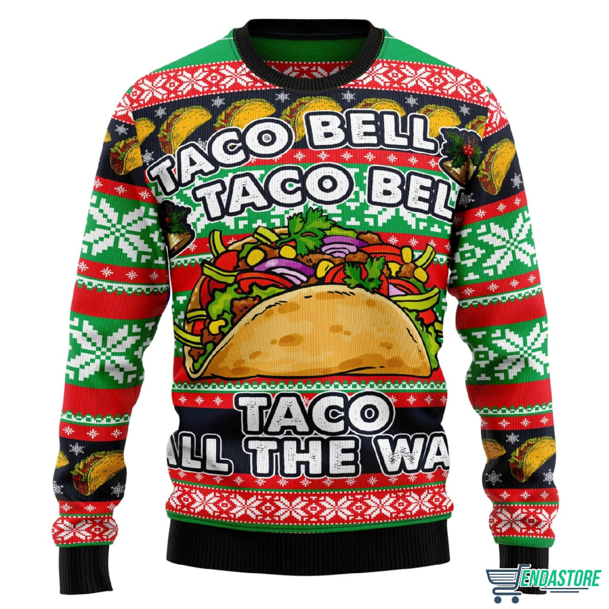 Tacos Taco Bell 3D Ugly Christmas Sweater - Holiday Gift product image