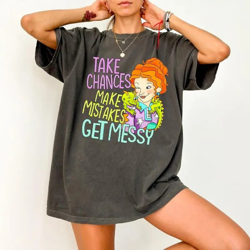 Take Chances Make Mistakes Get Messy Miss Frizzle - Adult & Kids T-Shirts, Sweatshirts & Hoodies apparel design preview 1