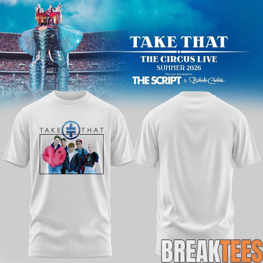 Take That x The Script Circus Live 2026 - Adult & Kids T-Shirts, Sweatshirts & Hoodies apparel design preview 1