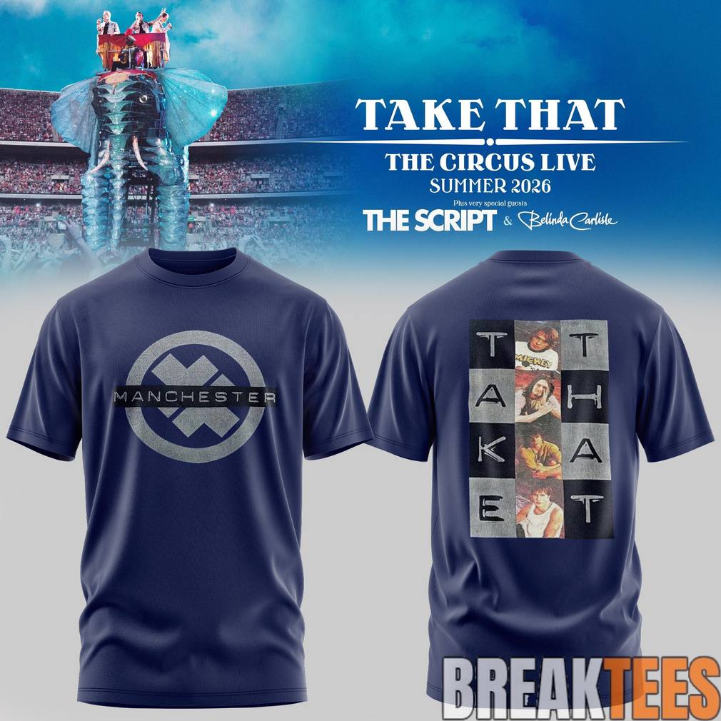 Take That x The Script Circus Live Summer 2026 - Adult & Kids T-Shirts, Sweatshirts & Hoodies apparel design preview 1