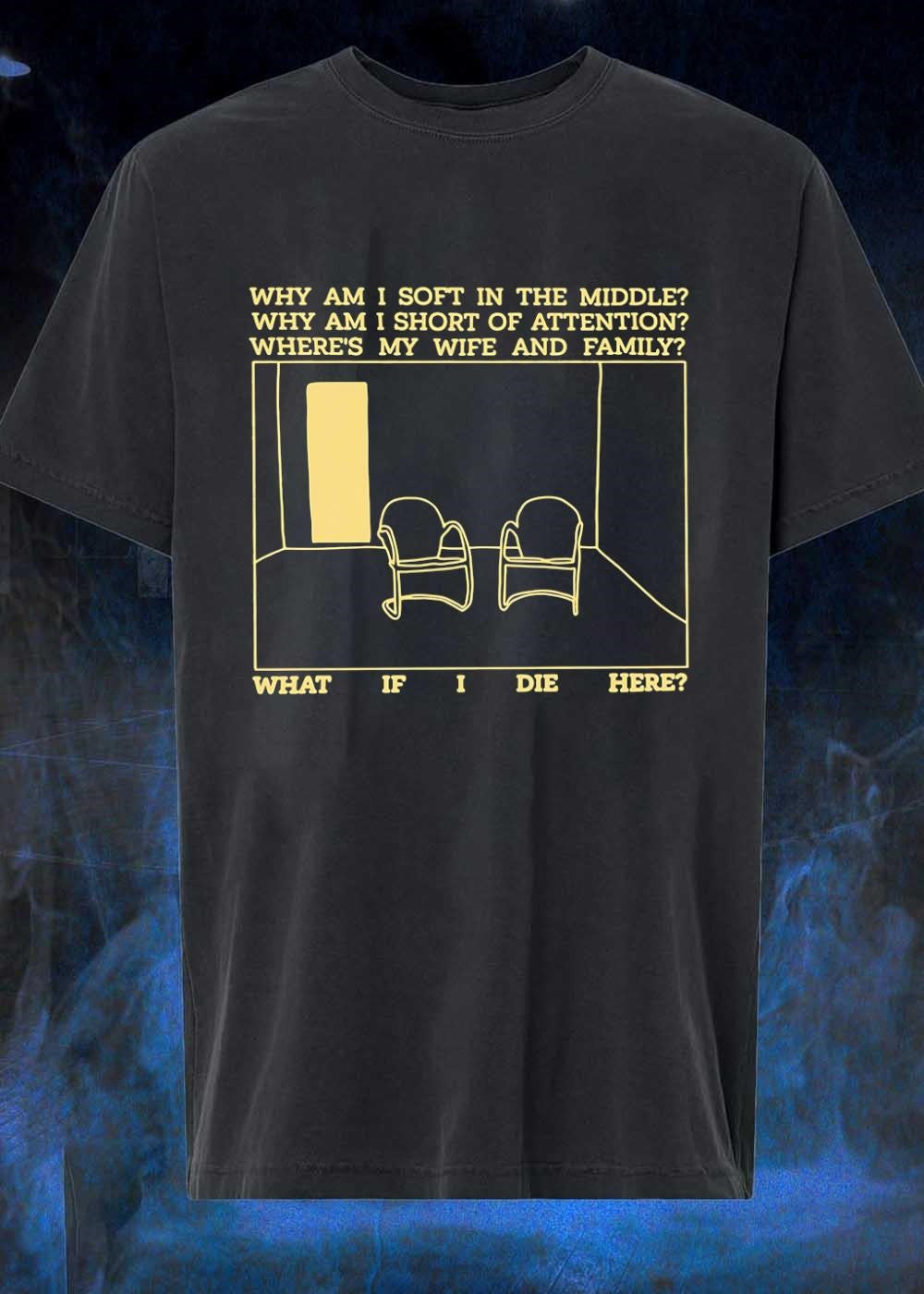 Talking Heads Lyric Art Empty Chairs Why Am I Soft in - Adult & Kids T-Shirts, Sweatshirts & Hoodies apparel design preview 1