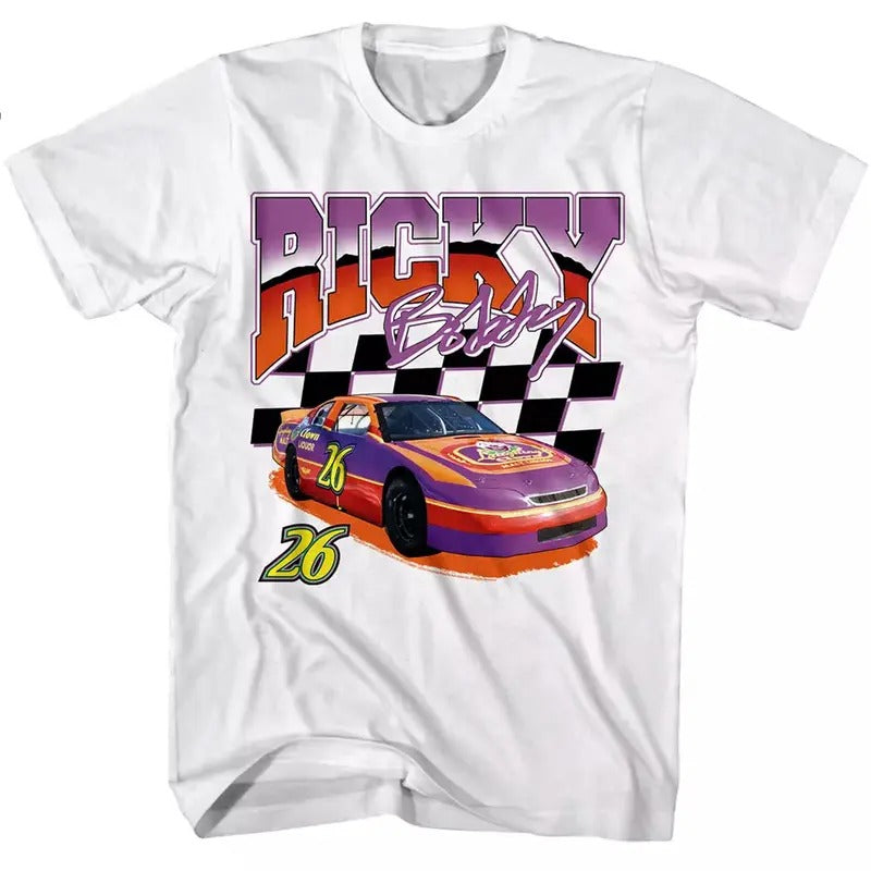 Talladega Nights Ricky Bobby Car 26 NASCAR Race Movie - Adult & Kids T-Shirts, Sweatshirts & Hoodies apparel design preview 1