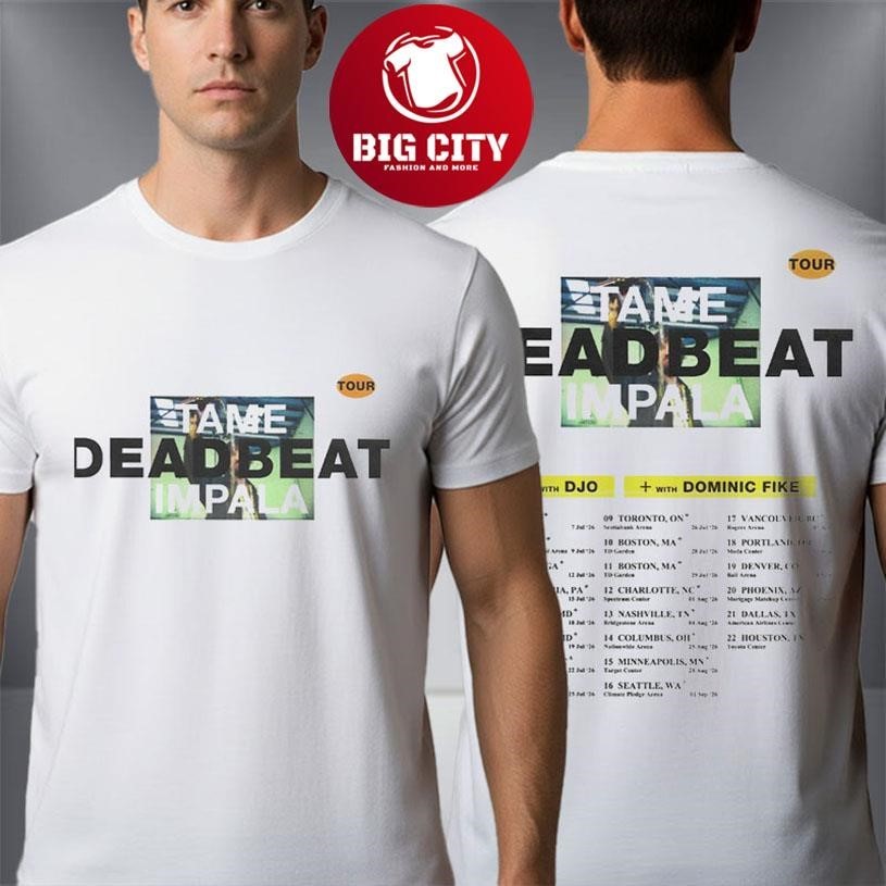 Tame Impala Deadbeat US Tour 2026 Schedule Dates Two - Adult & Kids T-Shirts, Sweatshirts & Hoodies apparel design preview 1