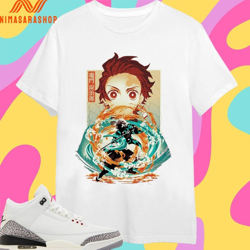 Tanjiro Kamado The Boy Who Carries Two Flames - Adult & Kids T-Shirts, Sweatshirts & Hoodies apparel design preview 1