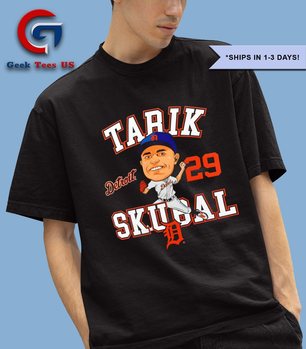 Tarik Skubal Detroit Tigers MLB caricature - Adult & Kids T-Shirts, Sweatshirts & Hoodies apparel design preview 1