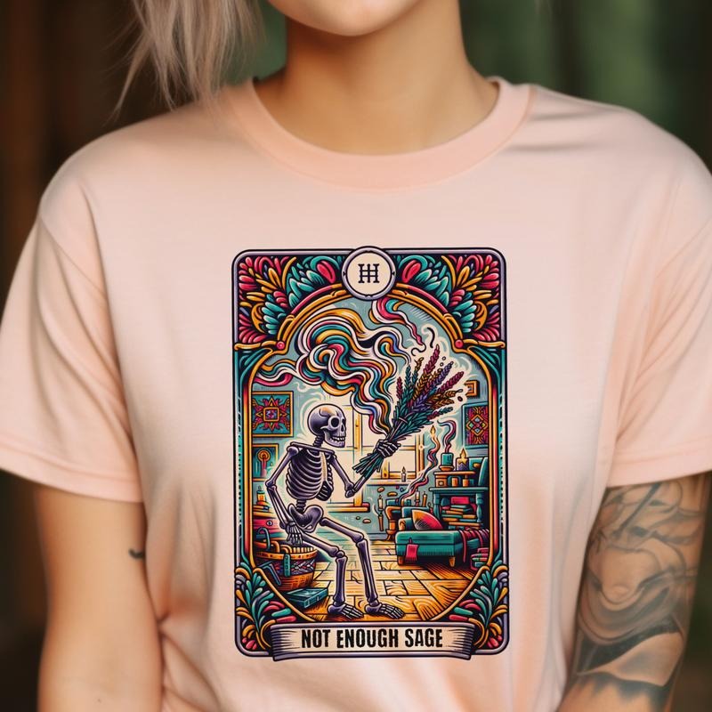 Tarot Not Enought Sage USA Popsicle Patriotic Skull - Adult & Kids T-Shirts, Sweatshirts & Hoodies apparel design preview 1