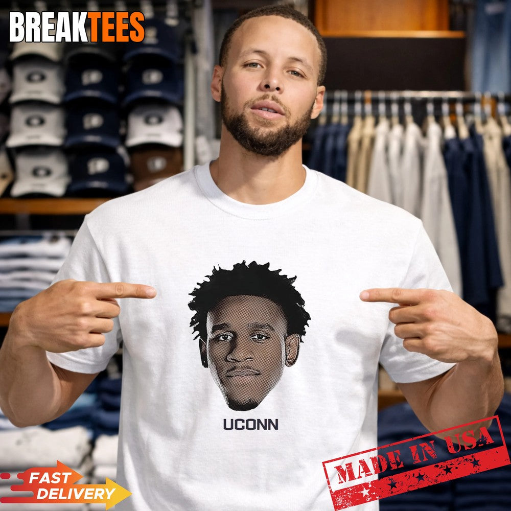 Tarris Reed Jr UConn Huskies Big Head Basketball - Adult & Kids T-Shirts, Sweatshirts & Hoodies apparel design preview 1
