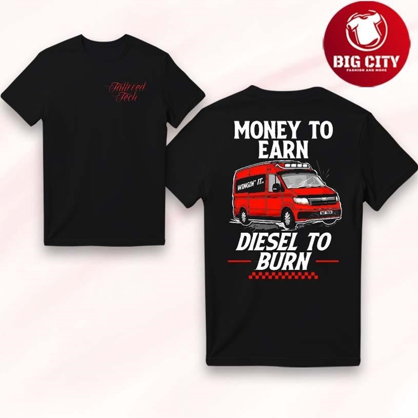 Tattooed Tech Money to Earn Two Sided - Adult & Kids T-Shirts, Sweatshirts & Hoodies apparel design preview 1