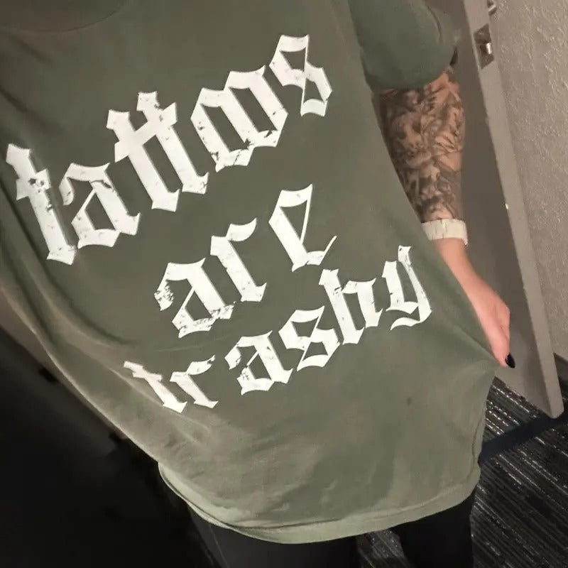 Tattoos Are Trashy Comfort Colors Tattoo - Adult & Kids T-Shirts, Sweatshirts & Hoodies apparel design preview 1