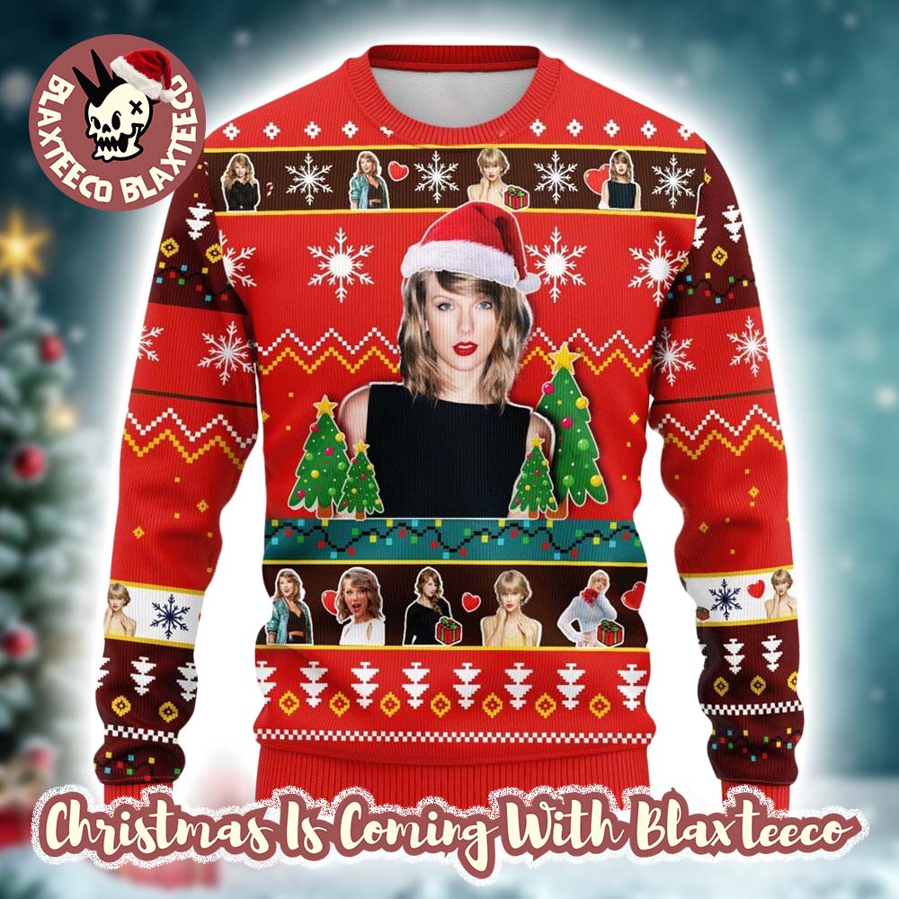 Taylor Swift Singer Santa Taylor Ugly Christmas Sweater - Holiday Gift product image