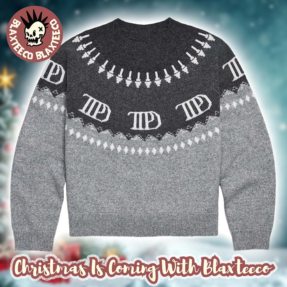 Taylor Swift The Tortured Poets Department TTPD Logo Knit Holiday Christmas Sweater - Holiday Gift product image
