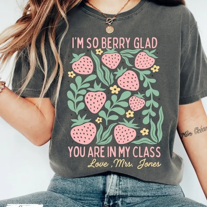 Teach Cute New Teacher Appreciation Strawberry Back - Adult & Kids T-Shirts, Sweatshirts & Hoodies apparel design preview 1