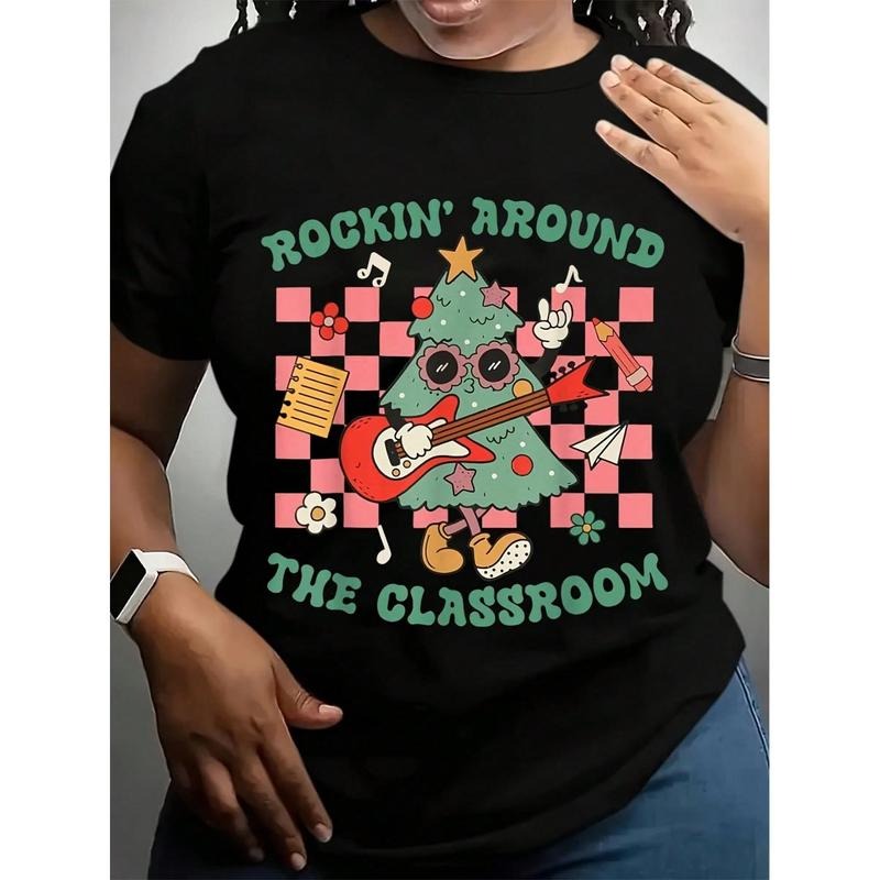 Teacher Rockin' Around Classroom - Adult & Kids T-Shirts, Sweatshirts & Hoodies apparel design preview 1