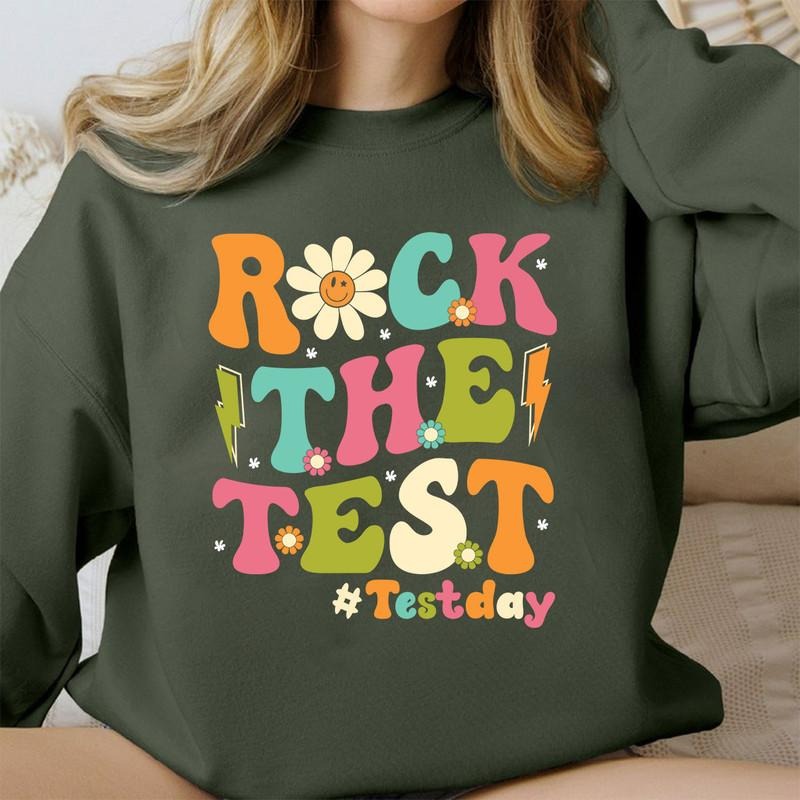 Teacher Test Day Rock Squad State Testing School - Adult & Kids T-Shirts, Sweatshirts & Hoodies apparel design preview 1