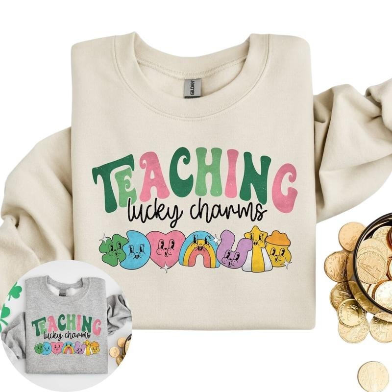 Teaching Lucky Charms Teacher - Adult & Kids T-Shirts, Sweatshirts & Hoodies apparel design preview 1