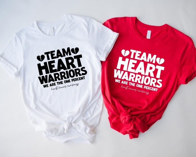 Team Heart Warriors We Are One Percent Disease - Adult & Kids T-Shirts, Sweatshirts & Hoodies apparel design preview 1