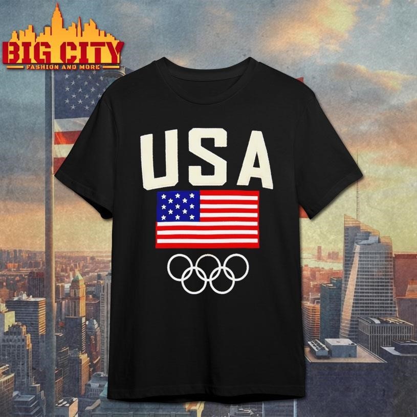 Team Usa Olympic Gold 2026 Flag - Adult & Kids T-Shirts, Sweatshirts & Hoodies apparel design preview 1