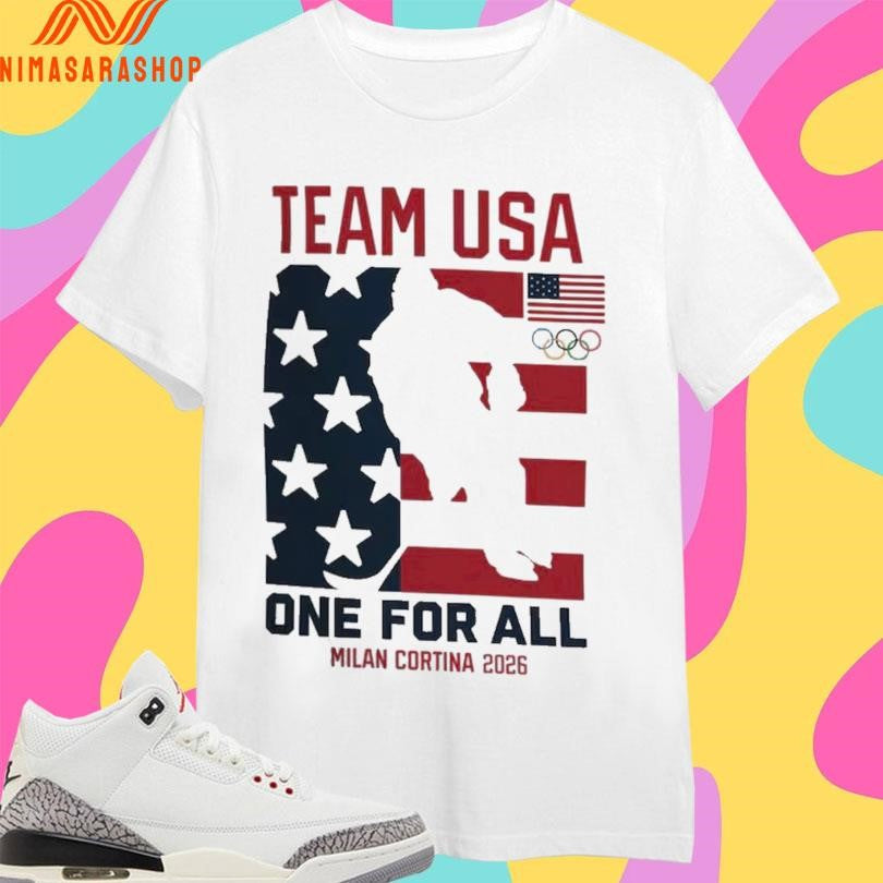 Team Usa One For All Milan Cortina 2026 Flag America - Adult & Kids T-Shirts, Sweatshirts & Hoodies apparel design preview 1