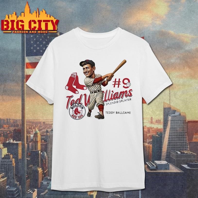 Ted Williams Boston Redsox Legend caricature - Adult & Kids T-Shirts, Sweatshirts & Hoodies apparel design preview 1