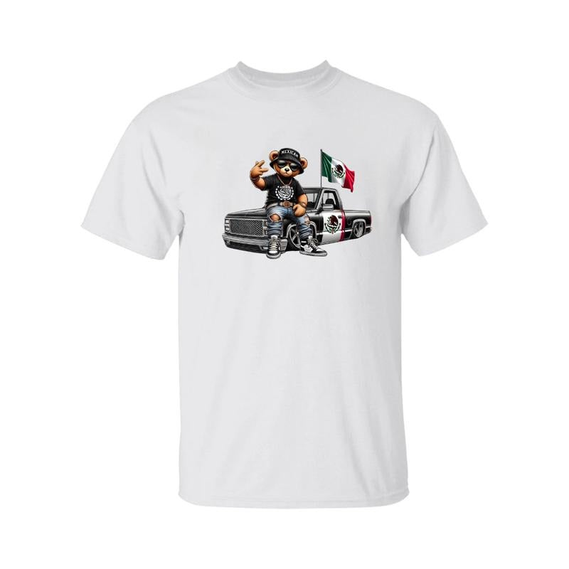 Teddy Bear Hip Hop Costume Mexican Flag Mexico - Adult & Kids T-Shirts, Sweatshirts & Hoodies apparel design preview 1