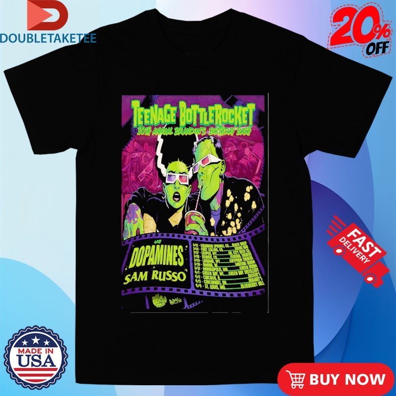Teenage Bottlerocket 2026 US Tour - Adult & Kids T-Shirts, Sweatshirts & Hoodies apparel design preview 1