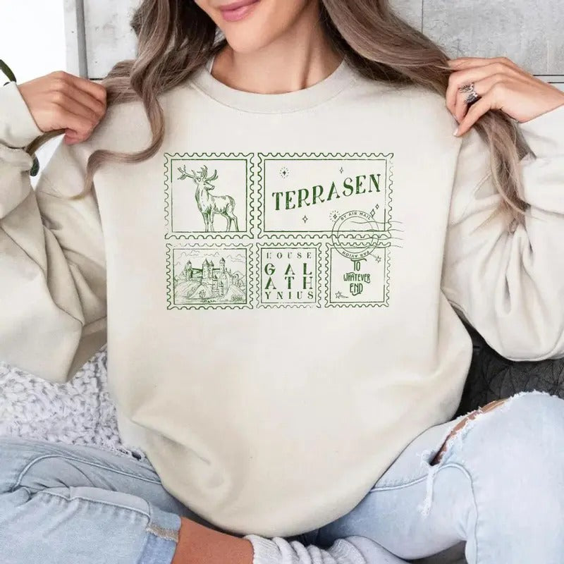 Terrasen Throne Glass Aelin Galathynius Rowan - Adult & Kids T-Shirts, Sweatshirts & Hoodies apparel design preview 1