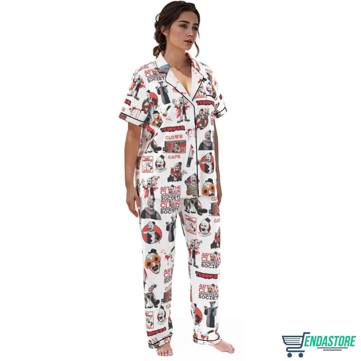 Terrifier Art The Clown Appreciation Society Pajamas Set 3D Sweater - Gift Idea product image 4