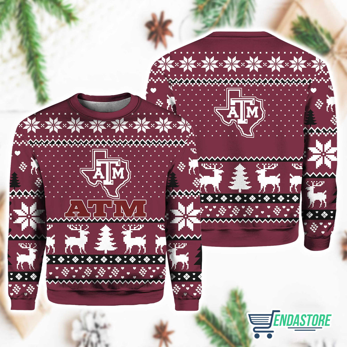 Texas A&M Aggies Christmas Personalized 3D Ugly Christmas Sweater - Holiday Gift product image