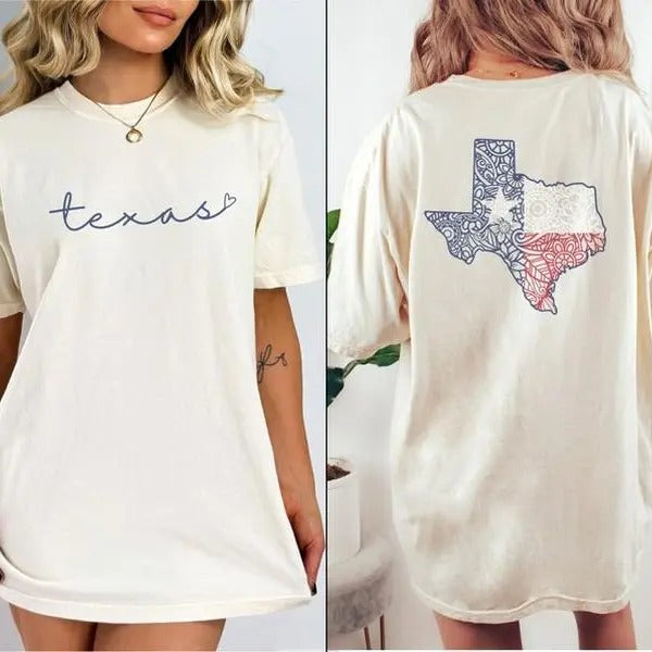 Texas Comfort Colors Flag Home State Cute - Adult & Kids T-Shirts, Sweatshirts & Hoodies apparel design preview 1
