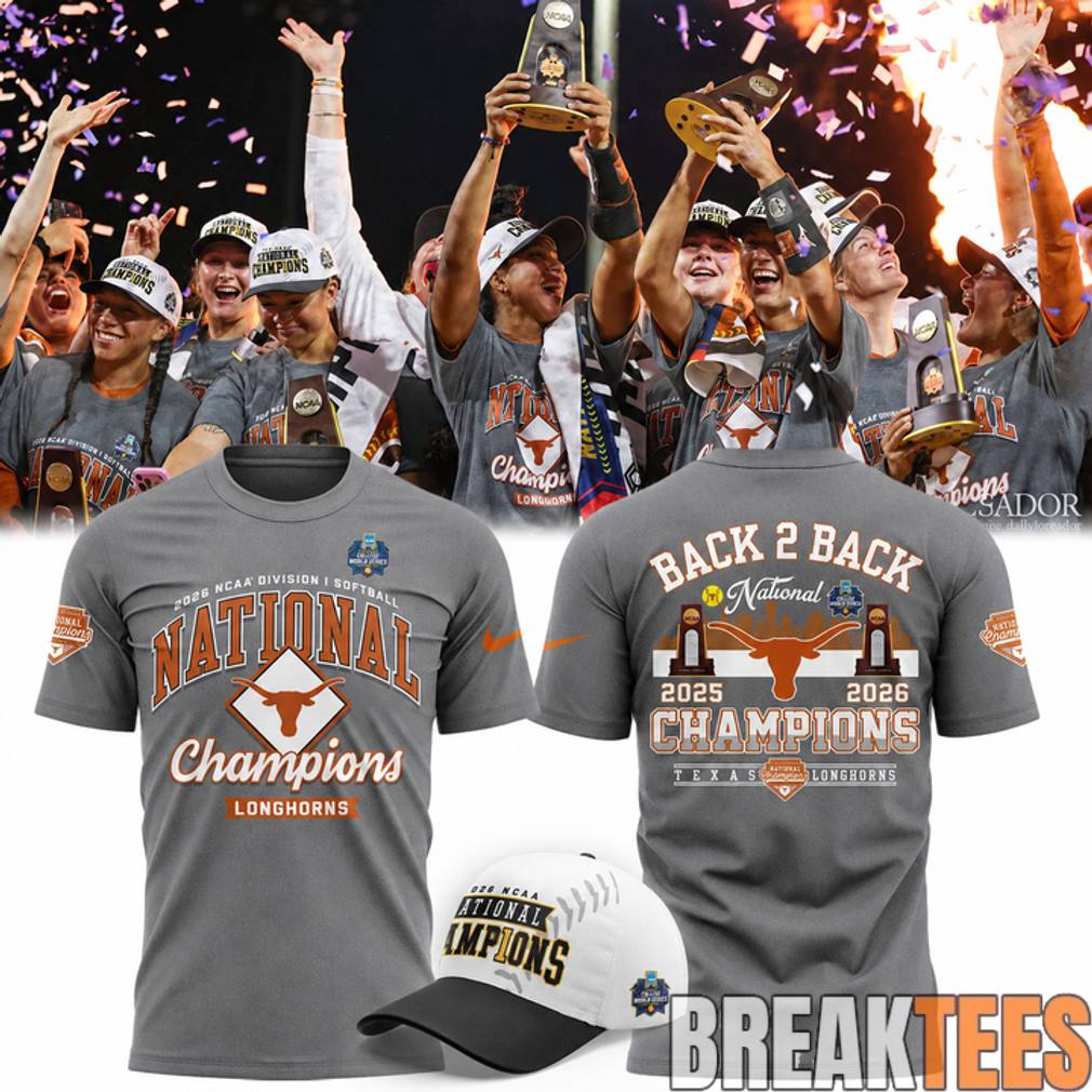 Texas Longhorns 2026 NCAA Softball National Champions - Adult & Kids T-Shirts, Sweatshirts & Hoodies apparel design preview 1