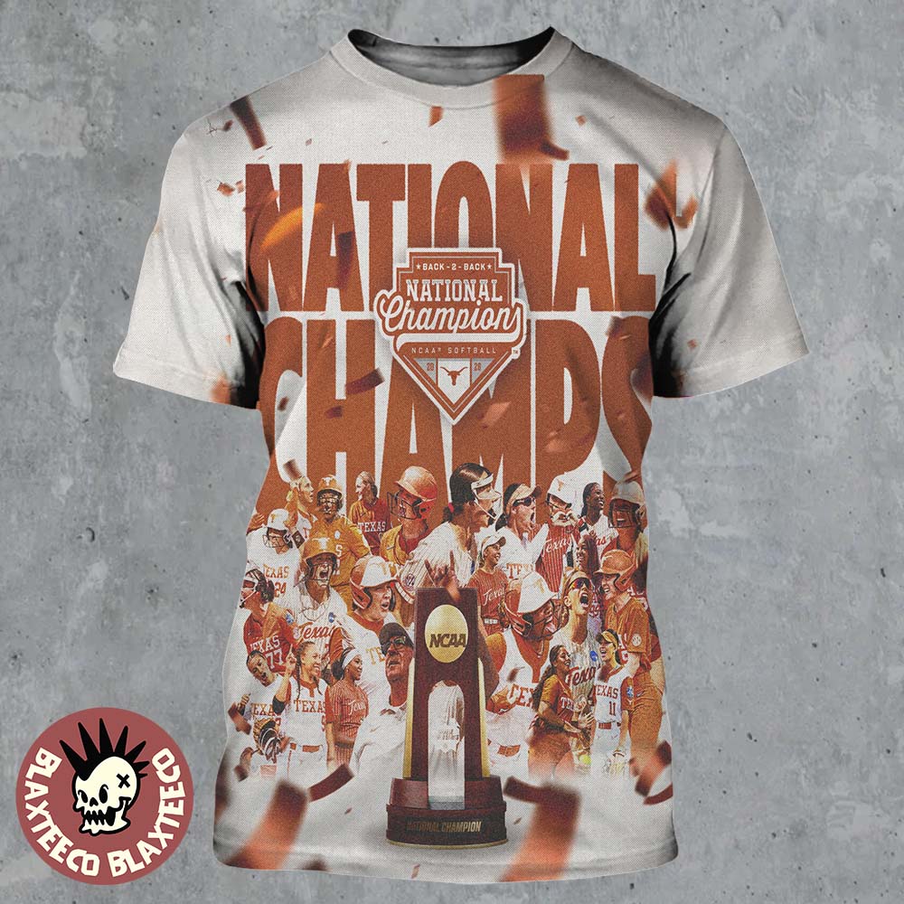 Texas Longhorns Women's Softball NCAA 2026 National - Adult & Kids T-Shirts, Sweatshirts & Hoodies apparel design preview 1