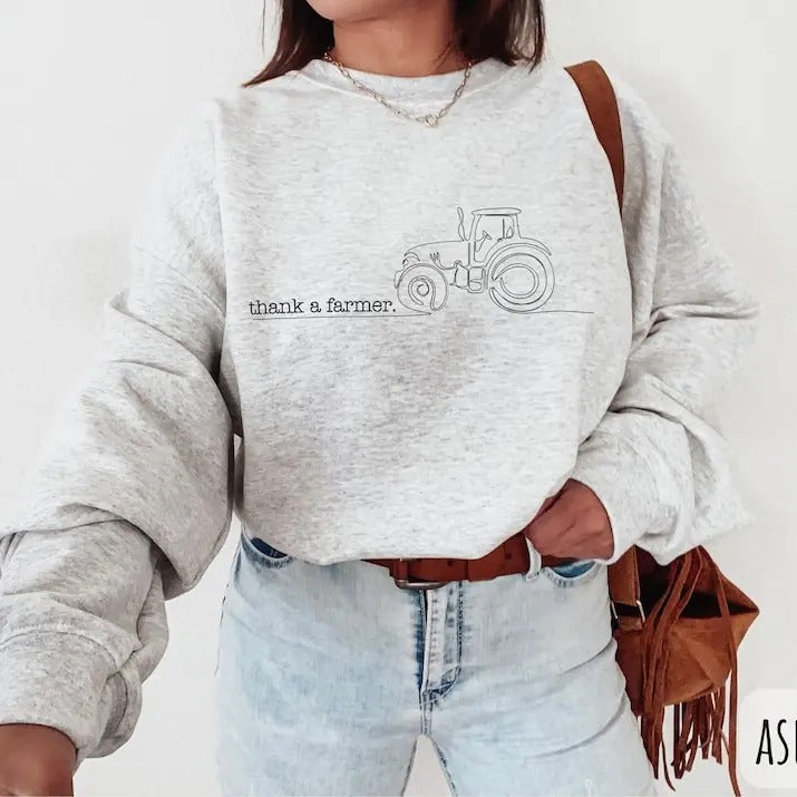 Thank Farmer Farm Support Local Farms Farming Cotton - Adult & Kids T-Shirts, Sweatshirts & Hoodies apparel design preview 1