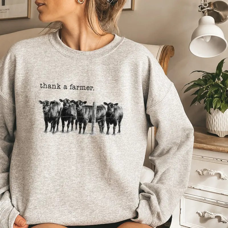 Thank Farmer Outdoor Custom Farm Womenswear Check - Adult & Kids T-Shirts, Sweatshirts & Hoodies apparel design preview 1