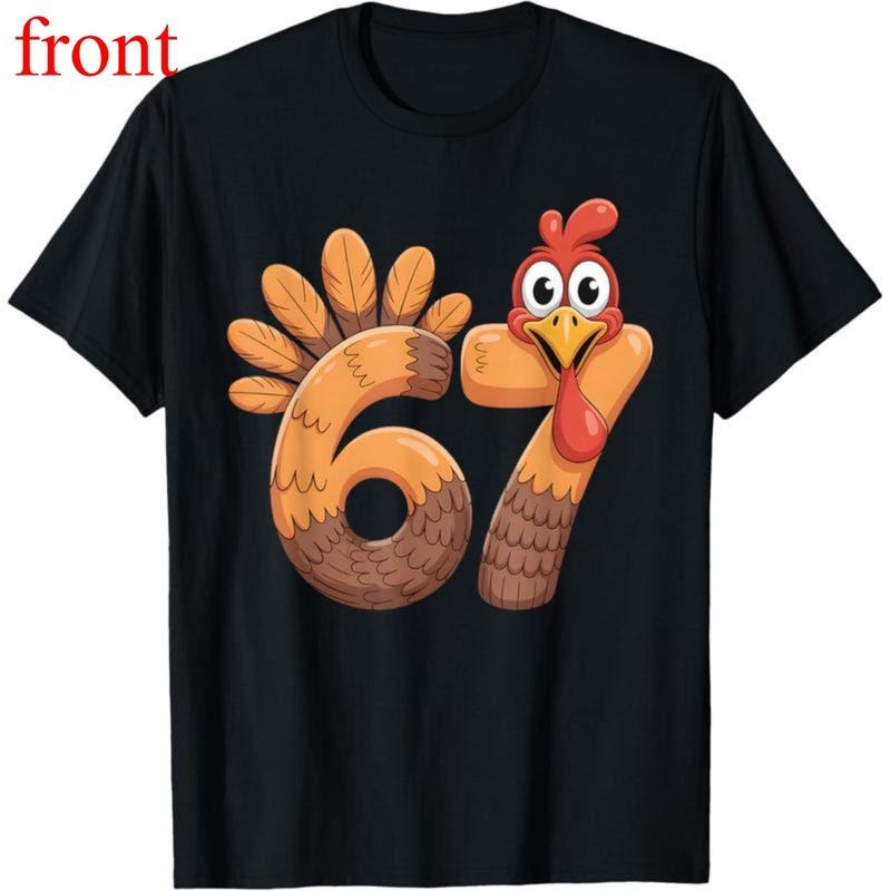 Thanksgiving Funny Turkey 67 Printed USA - Adult & Kids T-Shirts, Sweatshirts & Hoodies apparel design preview 1