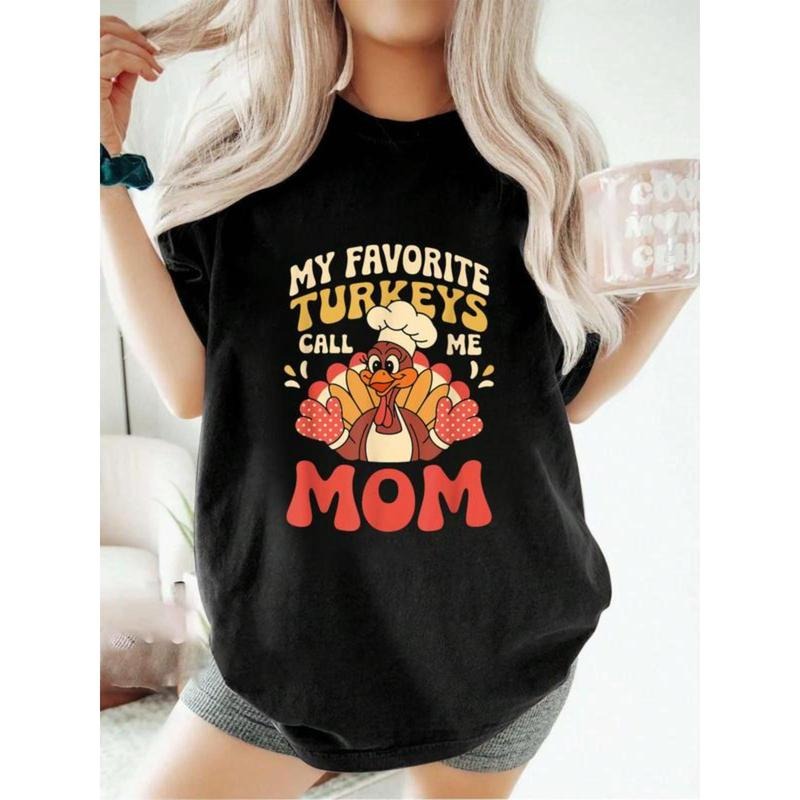 Thanksgiving My Favorite Turkeys Call Me Mama Family - Adult & Kids T-Shirts, Sweatshirts & Hoodies apparel design preview 1