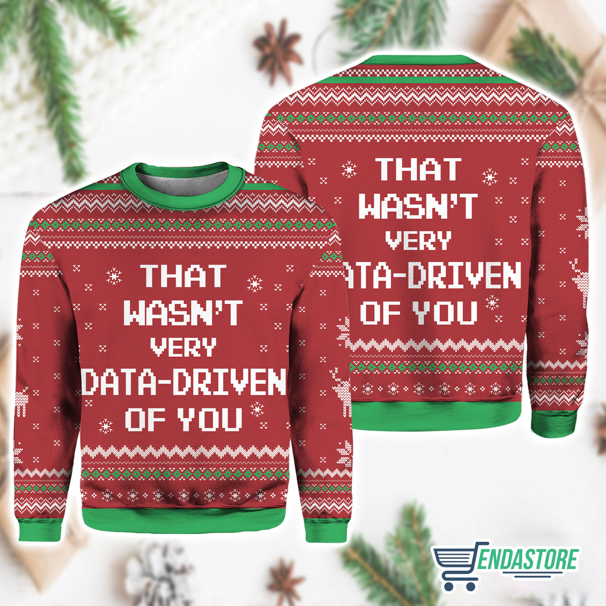 That Wasn’t Very Data Driven Of You 3D Ugly Christmas Sweater - Holiday Gift product image 4