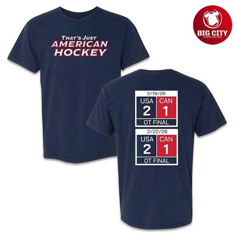 That's Just American Hockey Two Sided - Adult & Kids T-Shirts, Sweatshirts & Hoodies apparel design preview 1
